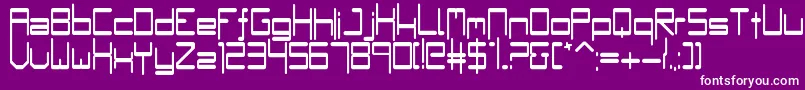 フォントBumple – 紫の背景に白い文字
