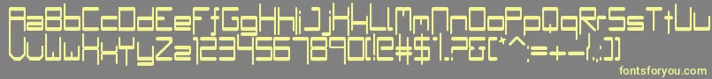 Bumple-fontti – keltaiset fontit harmaalla taustalla