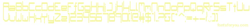 フォントBumple – 白い背景に黄色の文字