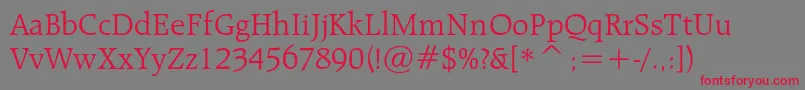 Raleighlightcbt Font – Red Fonts on Gray Background