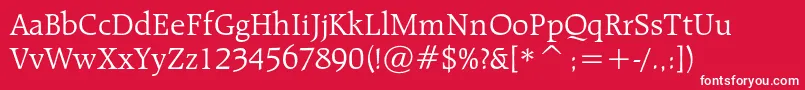 Raleighlightcbt Font – White Fonts on Red Background