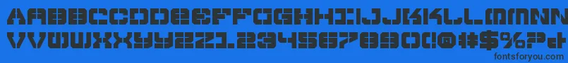フォントVyperBold – 黒い文字の青い背景