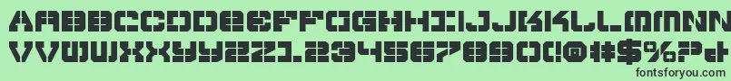 VyperBold-fontti – mustat fontit vihreällä taustalla
