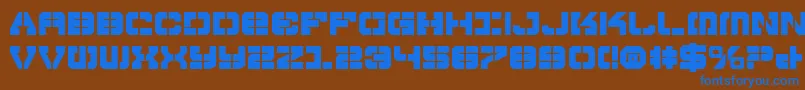 フォントVyperBold – 茶色の背景に青い文字