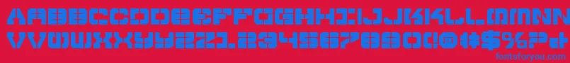 VyperBold Font – Blue Fonts on Red Background