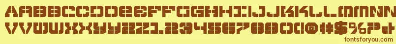 Шрифт VyperBold – коричневые шрифты на жёлтом фоне