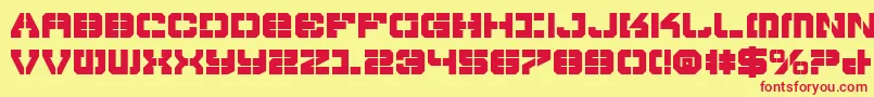 VyperBold Font – Red Fonts on Yellow Background