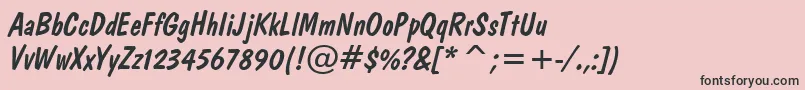 DomDiagonalBt Font – Black Fonts on Pink Background