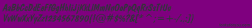 DomDiagonalBt Font – Black Fonts on Purple Background