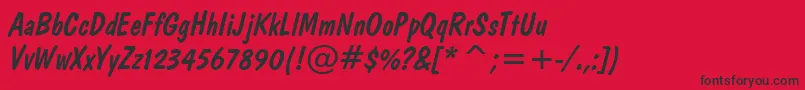 DomDiagonalBt Font – Black Fonts on Red Background