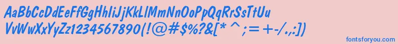 DomDiagonalBt Font – Blue Fonts on Pink Background