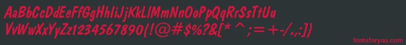 DomDiagonalBt Font – Red Fonts on Black Background