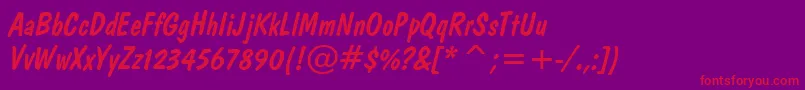 DomDiagonalBt Font – Red Fonts on Purple Background