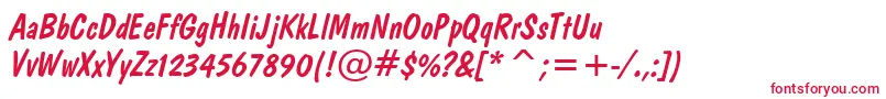 DomDiagonalBt Font – Red Fonts on White Background