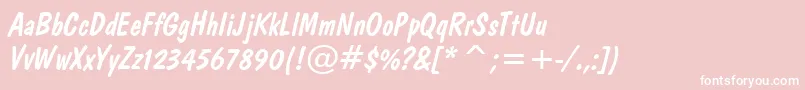 DomDiagonalBt Font – White Fonts on Pink Background