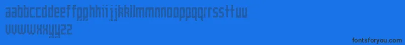 Cross Font – Black Fonts on Blue Background