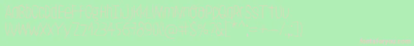 LeoslerRoughLight Font – Pink Fonts on Green Background