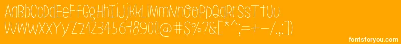 LeoslerRoughLight Font – White Fonts on Orange Background