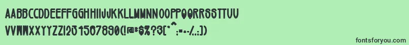 Mikey ffy Font – Black Fonts on Green Background