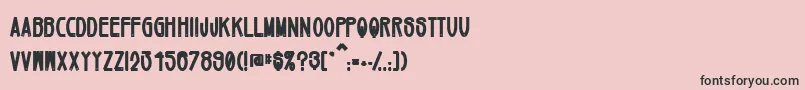 Mikey ffy Font – Black Fonts on Pink Background