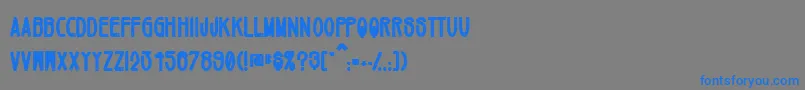 Mikey ffy Font – Blue Fonts on Gray Background