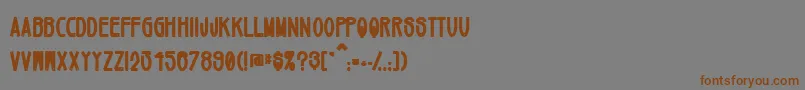 Mikey ffy Font – Brown Fonts on Gray Background