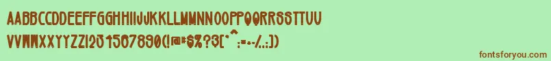 Mikey ffy Font – Brown Fonts on Green Background