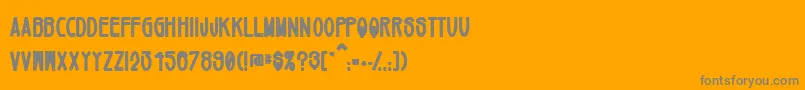 Mikey ffy Font – Gray Fonts on Orange Background