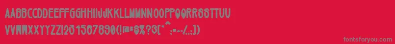 Mikey ffy Font – Gray Fonts on Red Background