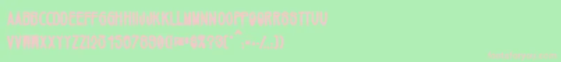 Mikey ffy Font – Pink Fonts on Green Background