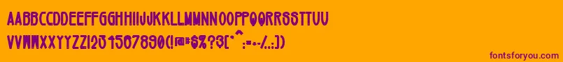 Mikey ffy Font – Purple Fonts on Orange Background
