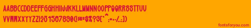 Шрифт Mikey ffy – красные шрифты на оранжевом фоне