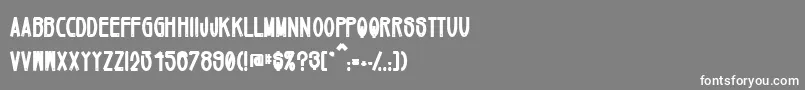 Mikey ffy Font – White Fonts on Gray Background