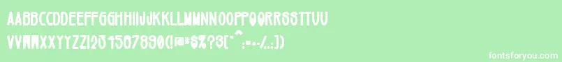 Mikey ffy Font – White Fonts on Green Background