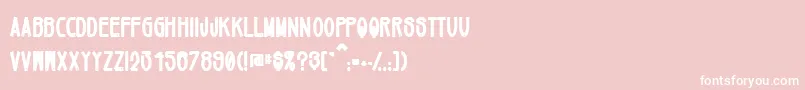Mikey ffy Font – White Fonts on Pink Background