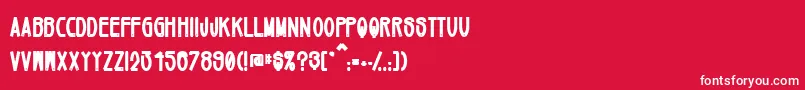 Mikey ffy Font – White Fonts on Red Background