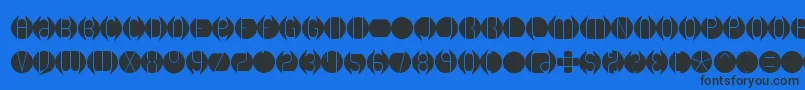 DbLayer1Brk Font – Black Fonts on Blue Background