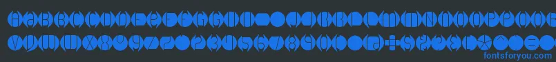 DbLayer1Brk Font – Blue Fonts on Black Background