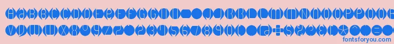 DbLayer1Brk Font – Blue Fonts on Pink Background