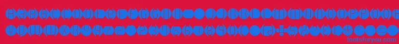 DbLayer1Brk Font – Blue Fonts on Red Background