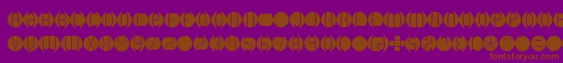 DbLayer1Brk Font – Brown Fonts on Purple Background