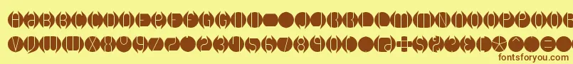 DbLayer1Brk Font – Brown Fonts on Yellow Background
