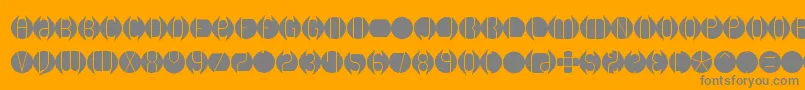 DbLayer1Brk Font – Gray Fonts on Orange Background