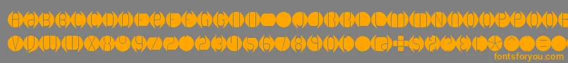 DbLayer1Brk Font – Orange Fonts on Gray Background