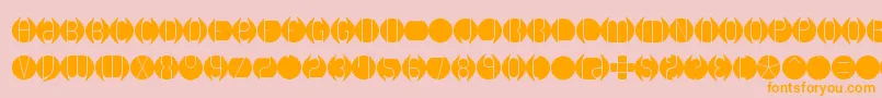 DbLayer1Brk Font – Orange Fonts on Pink Background