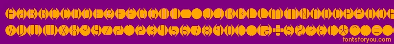 DbLayer1Brk Font – Orange Fonts on Purple Background