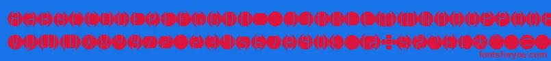 DbLayer1Brk Font – Red Fonts on Blue Background