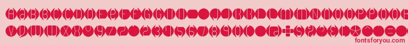DbLayer1Brk Font – Red Fonts on Pink Background