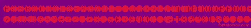 DbLayer1Brk Font – Red Fonts on Purple Background