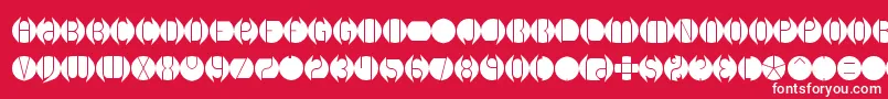 fuente DbLayer1Brk – Fuentes Blancas Sobre Fondo Rojo